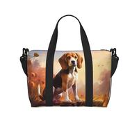 Nerdy Beagle Women's Hand-held Crossbody Travel Bag, Casual Handbag with Zipper, Suitable for Work, Travel, Fitness, Travel