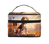 Nerdy Beagle Women's Large Capacity Makeup Bag, Portable Travel Makeup Bag, (9x6.5x6.2 inches) Girls Large Makeup Bag Storage Bag