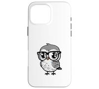 Nerdy Birdy Kawaii Cute Happy Bird with Glasses Animal Case for iPhone 16 Pro Max