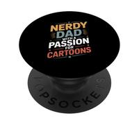 Nerdy Dad With A Passion For Cartoons Anime PopSockets Adhesive PopGrip