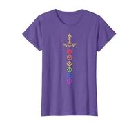 Nerdy Dice Set Collector Sword LGBT Pride D20 T-Shirt