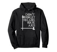 Nerdy Don't Forget to Label Your Axes Math Teacher Geek Wht Pullover Hoodie