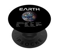 Nerdy Earth Astronomy Science Planets Solar System Facts PopSockets Adhesive PopGrip