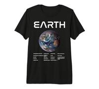 Nerdy Earth Astronomy Science Planets Solar System Facts Premium T-Shirt