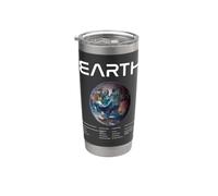 Nerdy Earth Astronomy Science Planets Solar System Facts Stainless Steel Insulated Tumbler