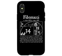 Nerdy Fibonacci Quote Golden Spiral Algebra Math Teacher Case for iPhone X/XS