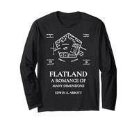 Nerdy Flatland Geometric Cover Graphic Math Teacher Long Sleeve T-Shirt