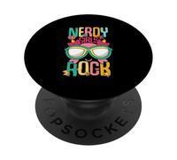 Nerdy Girl Rock Geek Magical Funny Nerd Gamer G hic PopSockets Adhesive PopGrip