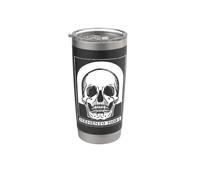 Nerdy Gothic Memento Mori Skull Halloween Costume Stainless Steel Insulated Tumbler