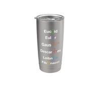 Nerdy Math Euclid Euler Gauss Descartes Leibniz Fibonacci Stainless Steel Insulated Tumbler