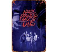 Nerdy Prudes Must Die Garden Club Bedroom Office Coffee Bar Wall Art Retro Poster Tin Signs 12X8 Inch