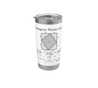 Nerdy Pythagorean Theorem Proof Triangles Math Teacher Nerd Stainless Steel Insulated Tumbler