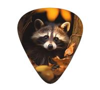 Nerdy Raccoon Printed guitar picks - three thicknesses: thin, medium and thick, suitable for electric guitar, bass and ukulele.