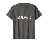 Nerdy Solved Computer Science Troubleshooting T-Shirt, Men, Asphalt Grey, XX-Large