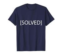 Nerdy Solved Computer Science Troubleshooting T-Shirt, Men, Navy Blue, X-Large
