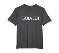 Nerdy Solved Computer Science Troubleshooting T-Shirt, Men's Big and Tall, Dark Heather Grey, 3X Tall