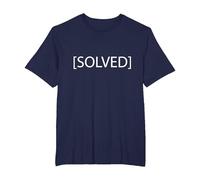 Nerdy Solved Computer Science Troubleshooting T-Shirt, Men's Big and Tall, Navy Blue, 6X Tall