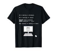 Nerdy SQL Santa Clause Joke Christmas Design for Data Nerds T-Shirt