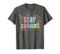Nerdy Stay Curious Science Biology Crew Teacher Think Geek T-Shirt