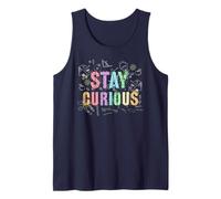 Nerdy Stay Curious Science Biology Crew Teacher Think Geek Tank Top