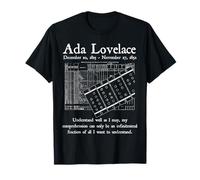 Nerdy Vintage Ada Lovelace Computer Science Math Teacher T-Shirt
