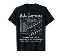 Nerdy Vintage Ada Lovelace Computer Science Math Teacher Value Graphic T-Shirt
