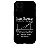 Nerdy Vintage Isaac Barrow Calculus Algebra Math Teacher Case for iPhone 11