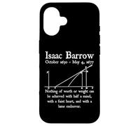 Nerdy Vintage Isaac Barrow Calculus Algebra Math Teacher Case for iPhone 16