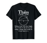 Nerdy Vintage Thales Geometry Math Teacher Value Graphic T-Shirt, Men, Black, S