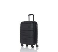 Nere - Stori - ABS Hard-Shell Suitcase Collection - 8-Spinner Wheels - Self-Repairing Zip - Built-in TSA Combination Lock - Expanding Luggage (Black, Cabin Bag)