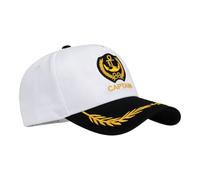 Nereds Captain Baseball Cap Sailor Hat Captain Hat White Yacht Nautical Hats Navy Marine Admiral Cap Halloween Costume Accessories for Adult Party Cosplay