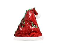 Nereds Christmas Hats Double Side Reversible Sequin Novelty Christmas HatShiny Sequin Xmas Hat Plush Fancy Dress Accessory for Xmas New Year Party Supplies