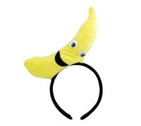 Nereds Food Headband Banana Shape Hair Band Plush Headband for Hawaiian Fancy Dress Carnival Fruit Costume Party