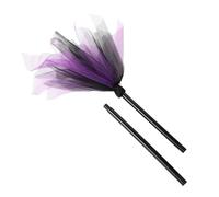 Nereds Halloween Witch Brooms Realistic Wizard Flying Broom Witch Flying Broom Prop for Halloween Costume Decoration (Purple)