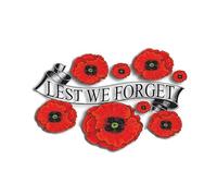Nereds Poppy Stickers with a Lest We Forget Banner Flower Decals Car Stickers British Flower War Decal Scrapbook Sticker