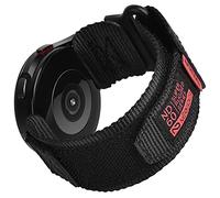 Nereides 20mm Watch Strap Compatible with Samsung Galaxy Watch 7 6 5 4 FE 40mm 44mm/6 4 Classic/5 Pro, Nylon Sport Band Compatible with Garmin Vivoactive 6 5 3/Forerunner 645 55 245 (L, Black)
