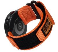 Nereides 20mm Watch Strap Compatible with Samsung Galaxy Watch 7 6 5 4 FE 40mm 44mm/6 4 Classic/5 Pro, Nylon Sport Band Compatible with Garmin Vivoactive 6 5 3/Forerunner 645 55 245 (XL, Orange)