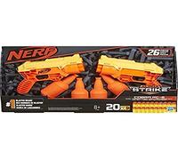 Nerf Alpha Strike Set 26-Piece Cobra RC-6 Dual Targeting Set - Includes 2 Toy Blasters, 4 Half-Targets, and 20 Official Nerf Elite Darts - For Kids, Teens, Adults