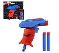 NERF Alpha Strike Slinger SD-1 Single Shot Blaster and 2 NERF Elite Foam Darts - Reload, Tension, Fire, Multi