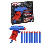 Nerf Alpha Strike Stinger SD-1 Blaster, Single-Fire, Pull-Back Priming Handle 8 Official Elite Darts Easy Load-Prime-Fire, Multicolor