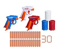 Nerf Backyard Triple Blasters & Targets Set, 3 Foam Dart Blasters with Targets and Darts, Quick-Load Action Toys for Children Aged 8+, With 30 Foam Darts, Perfect Christmas Toys for Boys & Girls