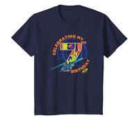 Nerf Birthday Celebrating My 7th Birthday Logo T-Shirt, Youth, Navy Blue, Large