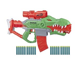 Nerf Dino Squad Rex-Rampage Motorised Dart Blaster 10-Dart Clip 20 Darts Hasbro