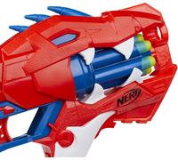 Nerf DinoSquad Raptor-Slash Dart Blaster, 6-Dart Rotating Drum, Slam Fire, 6 Ne