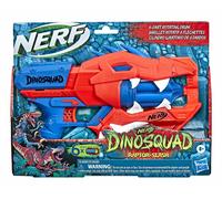 NERF DinoSquad Raptor Slash Dart Blaster, 6 Dart Rotating Drum, Slam Fire Action