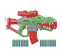NERF DinoSquad Rex-Rampage Motorized Dart Blaster, 10-Dart Clip, 20 Official Darts, T-Rex Dinosaur Design