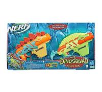 Nerf DinoSquad Stego-Duo, 2 Toy Foam Nerf Blasters, 10 Nerf Elite 2.0 Darts