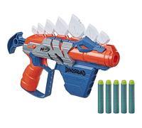 Nerf DinoSquad Stegosmash Dart Blaster, 4-Dart Storage, 5 Official Nerf Darts, Dinosaur Design, Stegosaurus Spikes 5010993800186