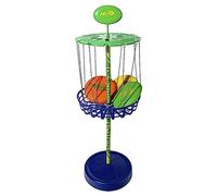 Nerf Disc Golf Starter Set - Mini Disc Golf Discs + Disc Golf Basket Set - Complete Portable Disc Golf Set with Discs for Backyard + Beach - 3 Discs + Basket Target Included