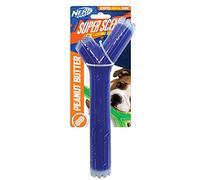 Nerf Dog 10in TPR/PP Scented Peanut Butter SuperScent Stick Solid Core -Clear/Blue, (NF-7133)